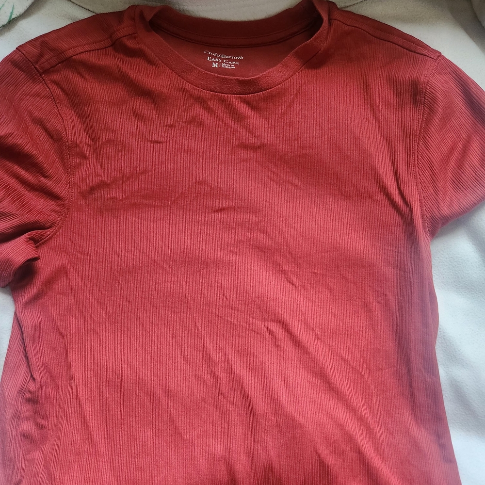 Croft & Barrow Red Easy Care T-Shirt